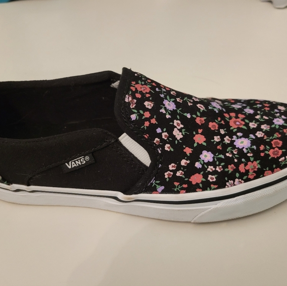 Vans Womens Asher Floral Slip ons size 7 1/2 - Picture 5 of 9